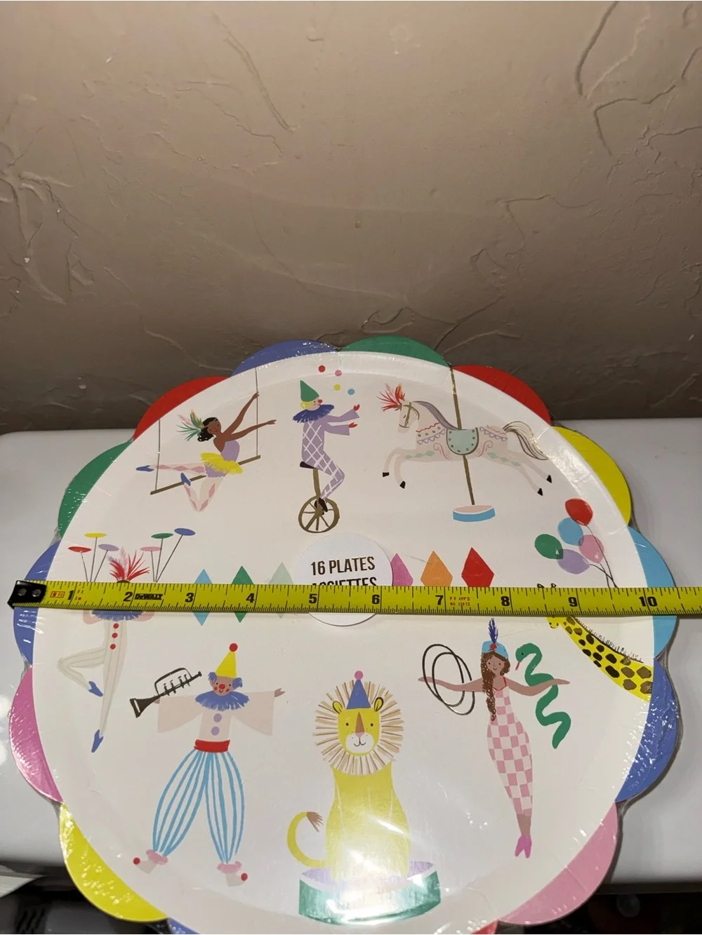 NEW Sealed 2 Packs Circus Birthday Party Paper Plates 16 Ct Each LG Meri Meri